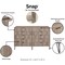 Manhattan Comfort 2-Piece DUMBO  5-Drawer Tall Dresser and DUMBO 10-Drawer Double Tall Dresser in Rustic Grey 2-DB04-GY - alternate 2